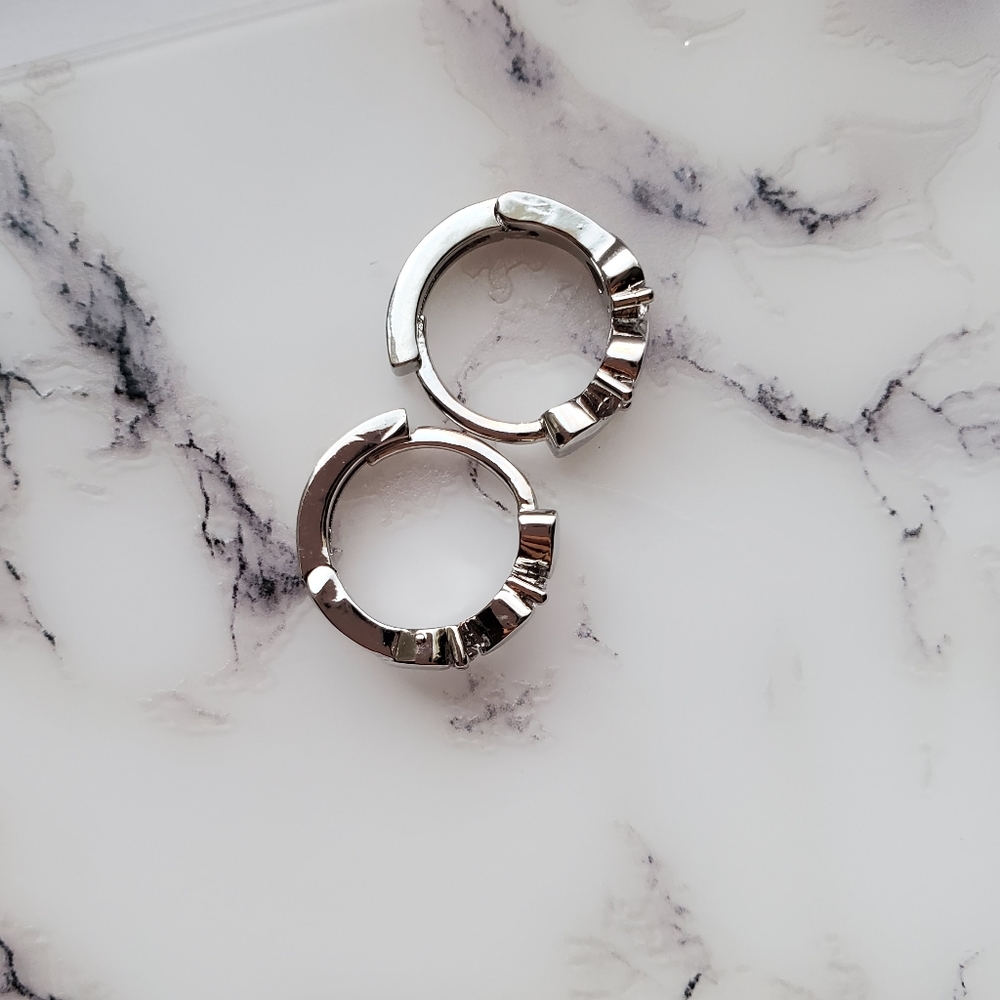 New Fashion Heart 925 Silver Hoop Earrings - Picture 11 of 13